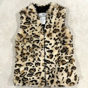 American Widgeon Faux-Fur Leopard-Print Vest